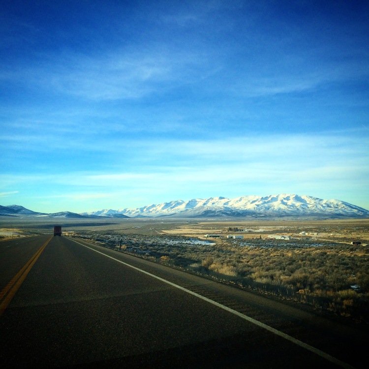On the road through Nevada. This is the first time I've been on this road. Who knew Nevada was so beautiful?